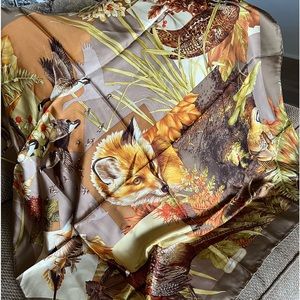 Ferragamo Floral Animals Scarf